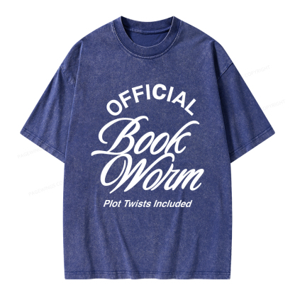 Pagewings Official Bookworm Unisex Washed T-shirt