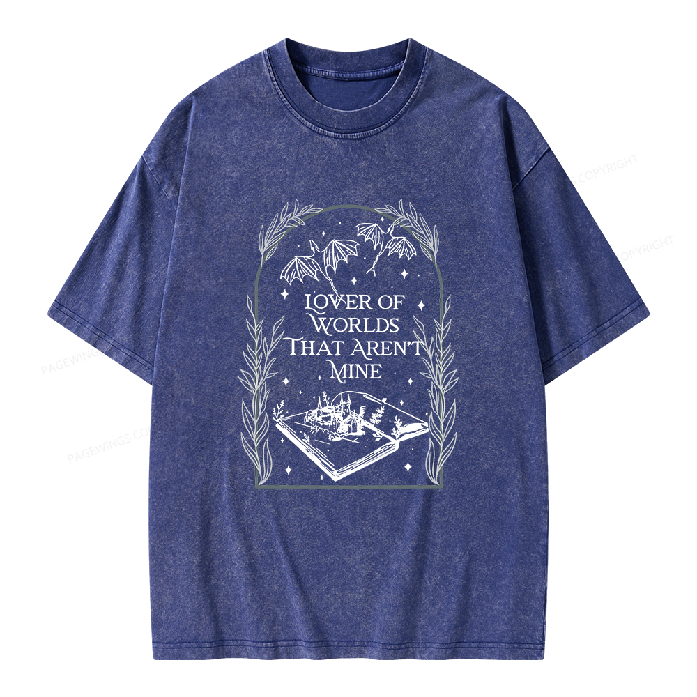 Pagewings Fantasy Reader Unisex Washed T-shirt