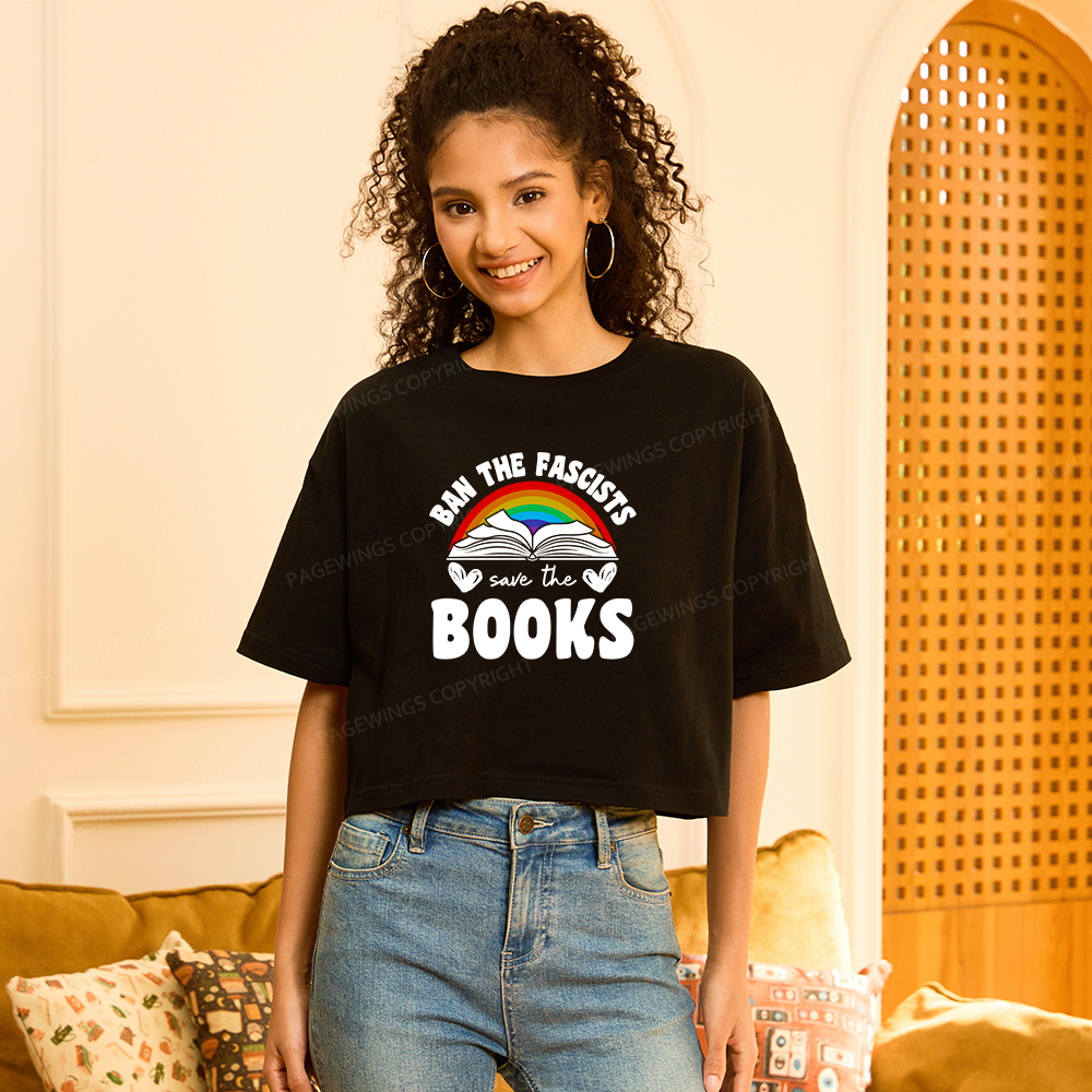 Pagewings Banned books Women Crop Tops