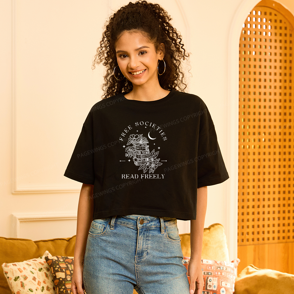 Pagewings Free Societies Read Freely Women Crop Tops