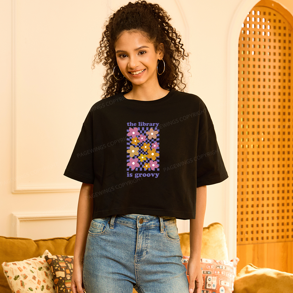 Pagewings The Library is Groovy Women Crop Tops