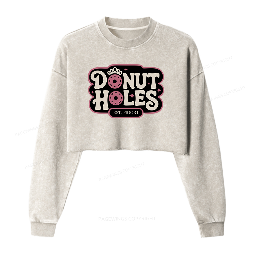 Pagewings Sci-Fi Book Lover Washed Crop Sweatshirt