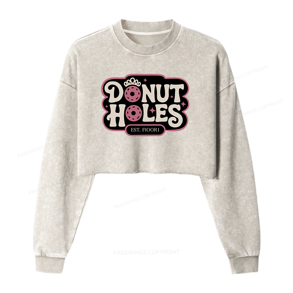 Pagewings Sci-Fi Book Lover Washed Crop Sweatshirt