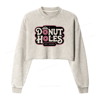 Pagewings Sci-Fi Book Lover Washed Crop Sweatshirt