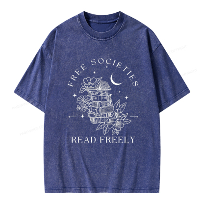 Pagewings Free Societies Read Freely Comfort Colors Shirt Unisex Washed T-shirt