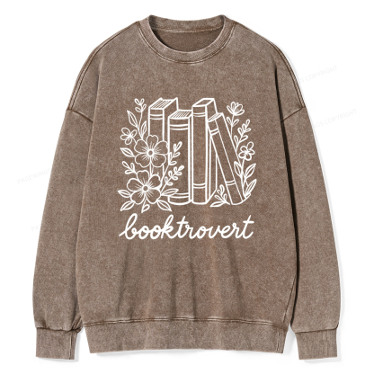 Pagewings Booktrovert Unisex Washed Sweatshirt