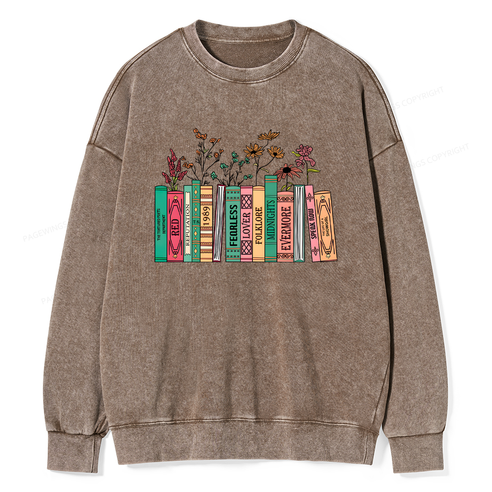 Pagewings Book Lover Unisex Washed Sweatshirt