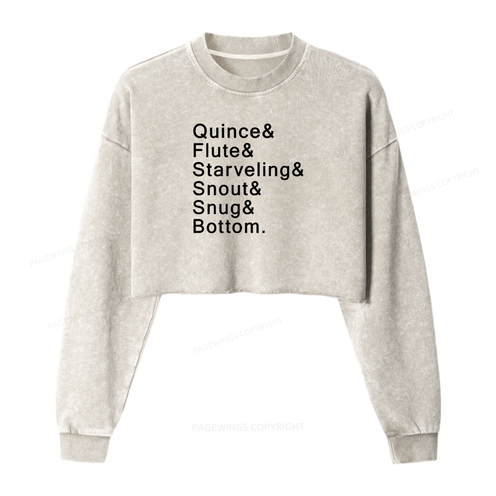 Pagewings The Mechanicals Washed Crop Sweatshirt