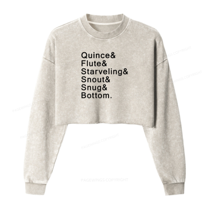 Pagewings The Mechanicals Washed Crop Sweatshirt