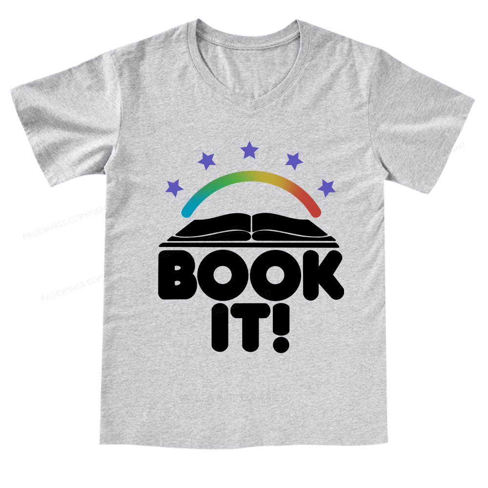 Pagewings Book It V-neck T-shirt