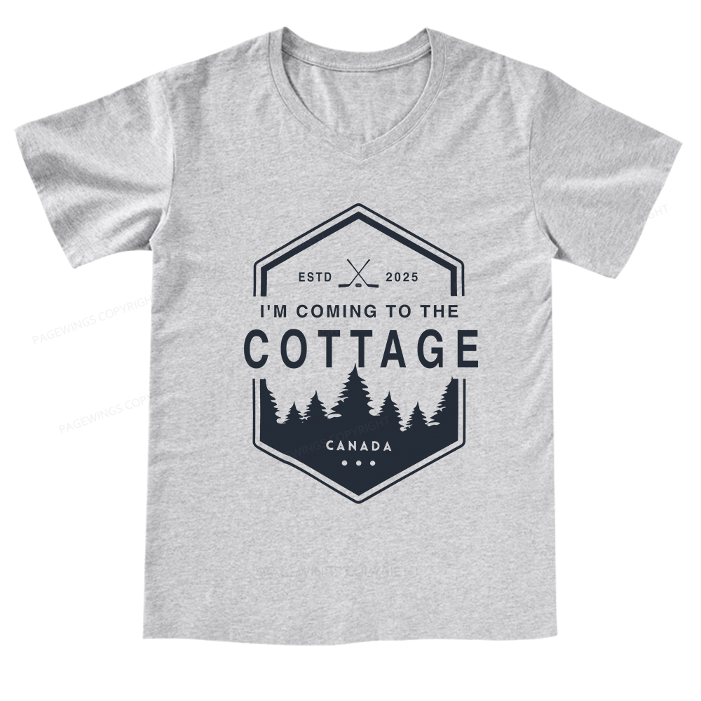 Pagewings Coming To The Cottage V-neck T-shirt