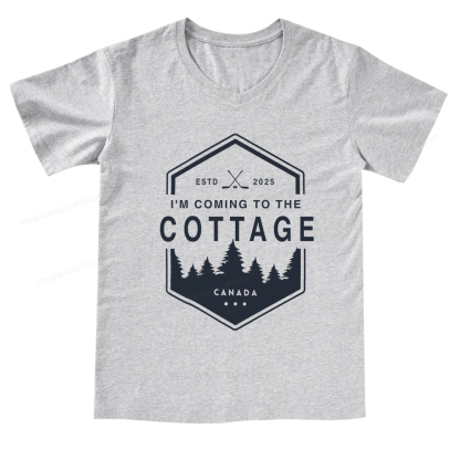 Pagewings Coming To The Cottage V-neck T-shirt