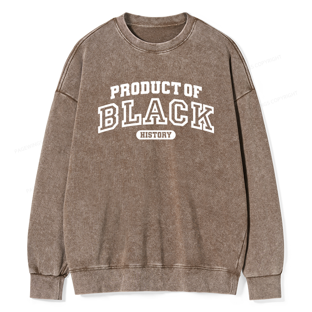 Pagewings Product of Black History Washed Sweatshirt