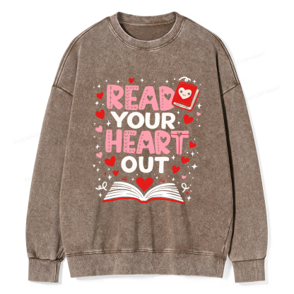Pagewings Read Your Heart Out Valentine Washed Sweatshirt