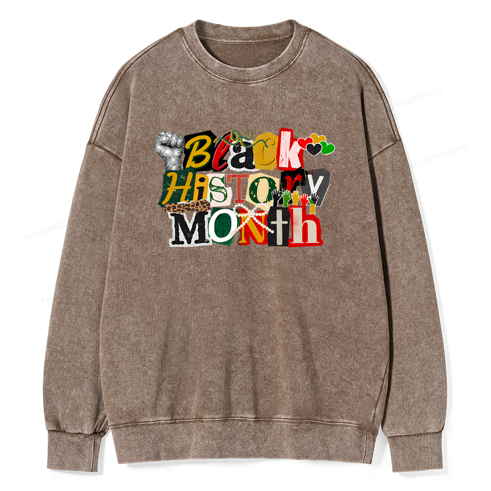Pagewings Black History Month Washed Sweatshirt
