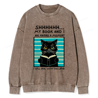 Pagewings My Book And I Are Having A Moment Washed Sweatshirt