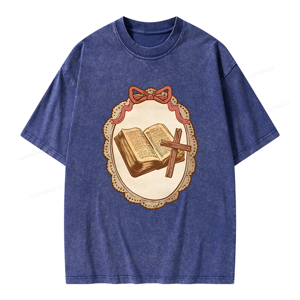 Pagewings Vintage Book Unisex Washed T-shirt