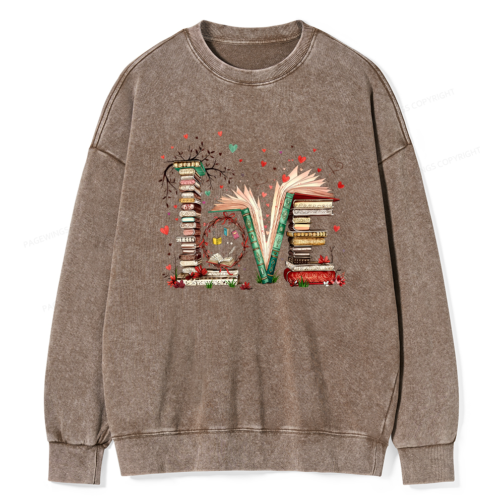 Pagewings Book Lover Washed Sweatshirt