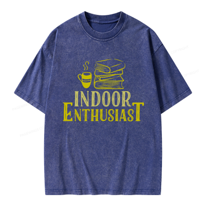 Pagewings Indoor Enthusiast Unisex Washed T-shirt