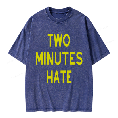 Pagewings Two Minutes Hate From 1984 Unisex Washed T-shirt