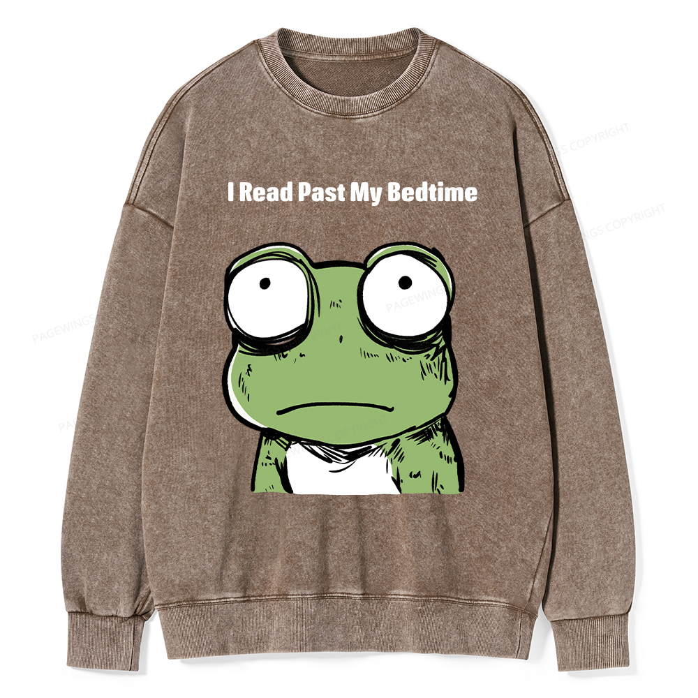 Pagewings I Read Past My Bedtime Washed Sweatshirt