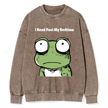 Pagewings I Read Past My Bedtime Washed Sweatshirt