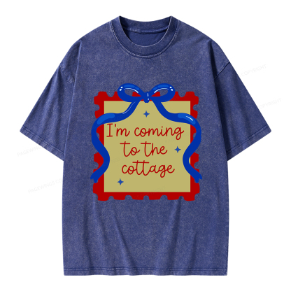 Pagewings I'm Coming To The Cottage Unisex Washed T-shirt