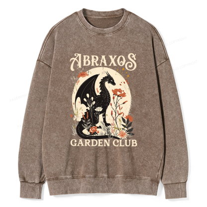 Pagewings Abraxos Flower Garden Club Washed Sweatshirt