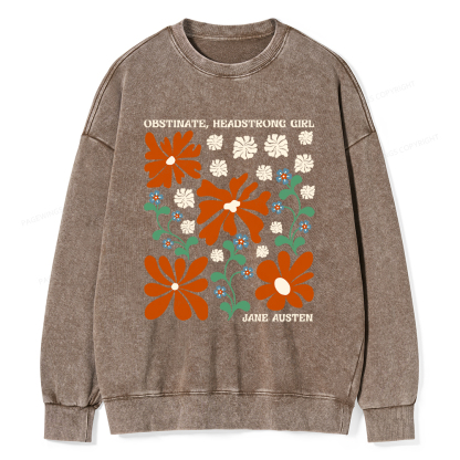 Pagewings Obstinate Headstrong Girl Washed Sweatshirt