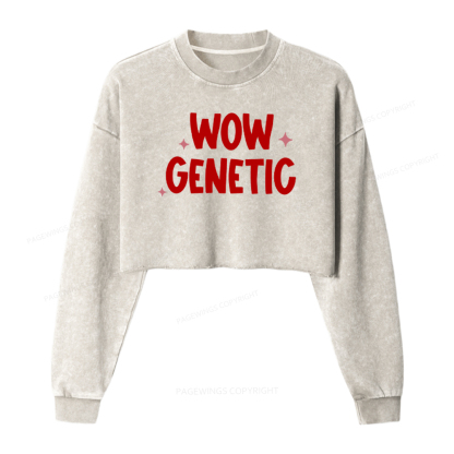 Pagewings Romance Book Lovers Washed Crop Sweatshirt