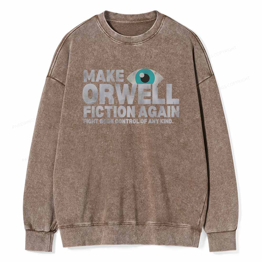 Pagewings Read Banned Books Unisex Washed Sweatshirt