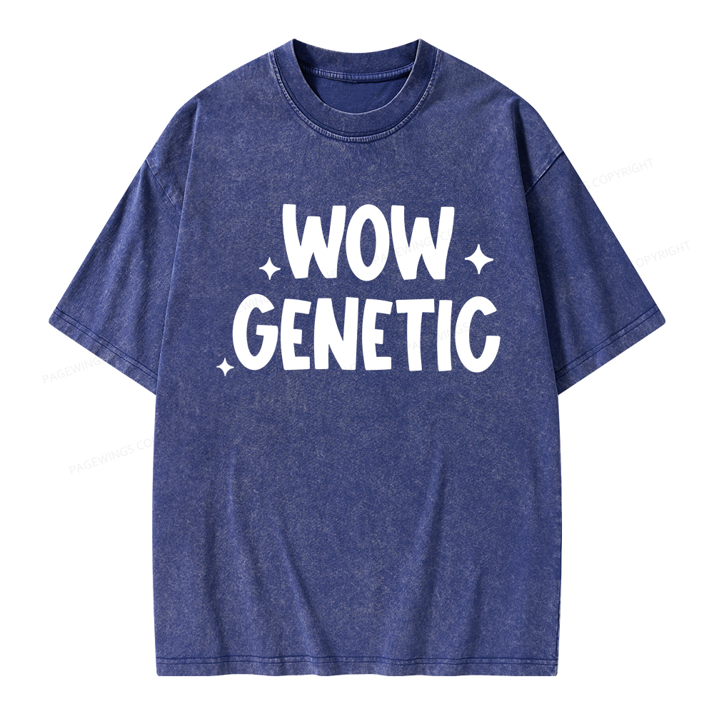 Pagewings Wow Genetic Unisex Washed T-shirt