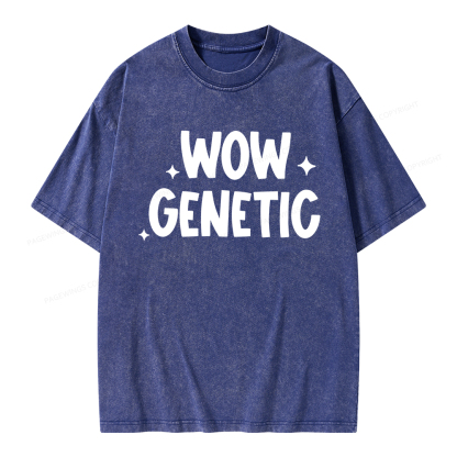 Pagewings Wow Genetic Unisex Washed T-shirt