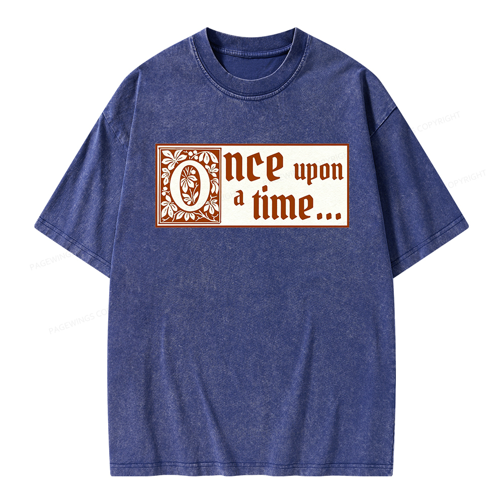Pagewings Once Upon A Time Unisex Washed T-shirt