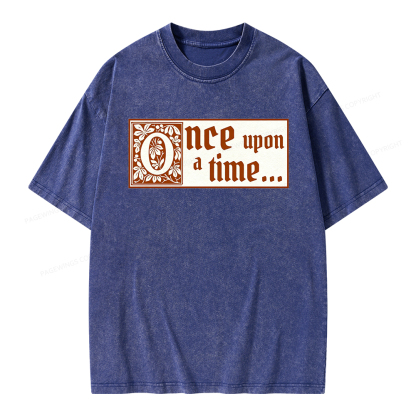 Pagewings Once Upon A Time Unisex Washed T-shirt