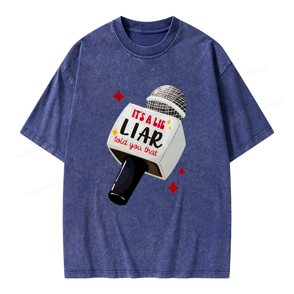 Pagewings It's A Lie Liar Told You That Unisex Washed T-shirt