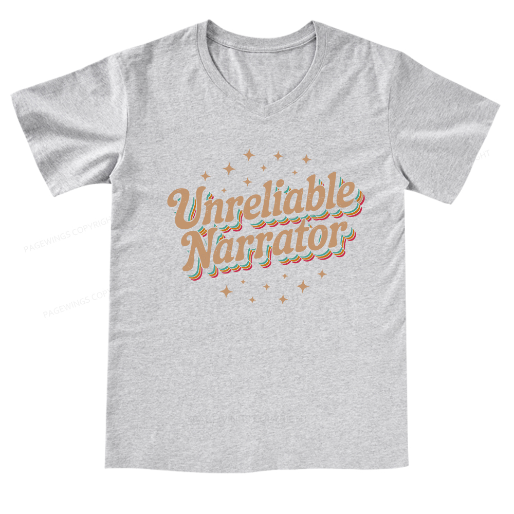 Pagewings Unreliable Narrator V-neck T-shirt