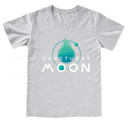 Pagewings Sanctuary Moon V-neck T-shirt