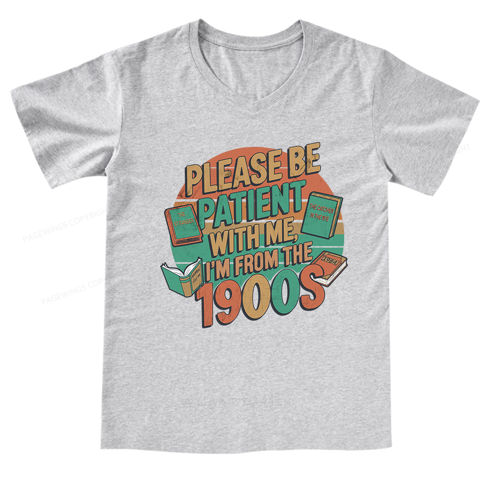 Pagewings Please Be Patient With Me V-neck T-shirt
