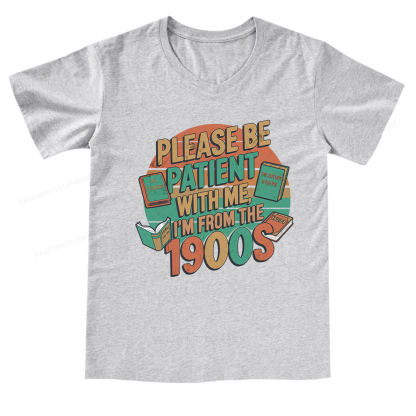 Pagewings Please Be Patient With Me V-neck T-shirt