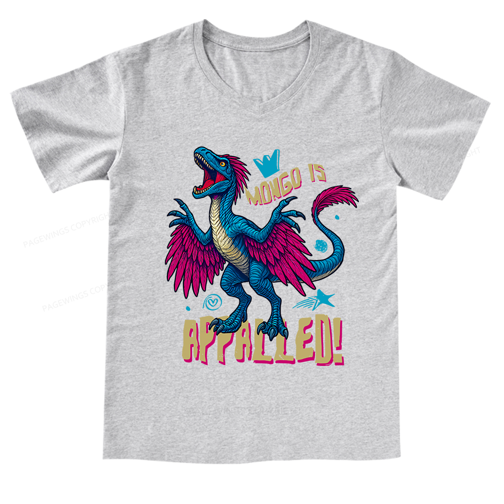 Pagewings Mongo is Appalled V-neck T-shirt