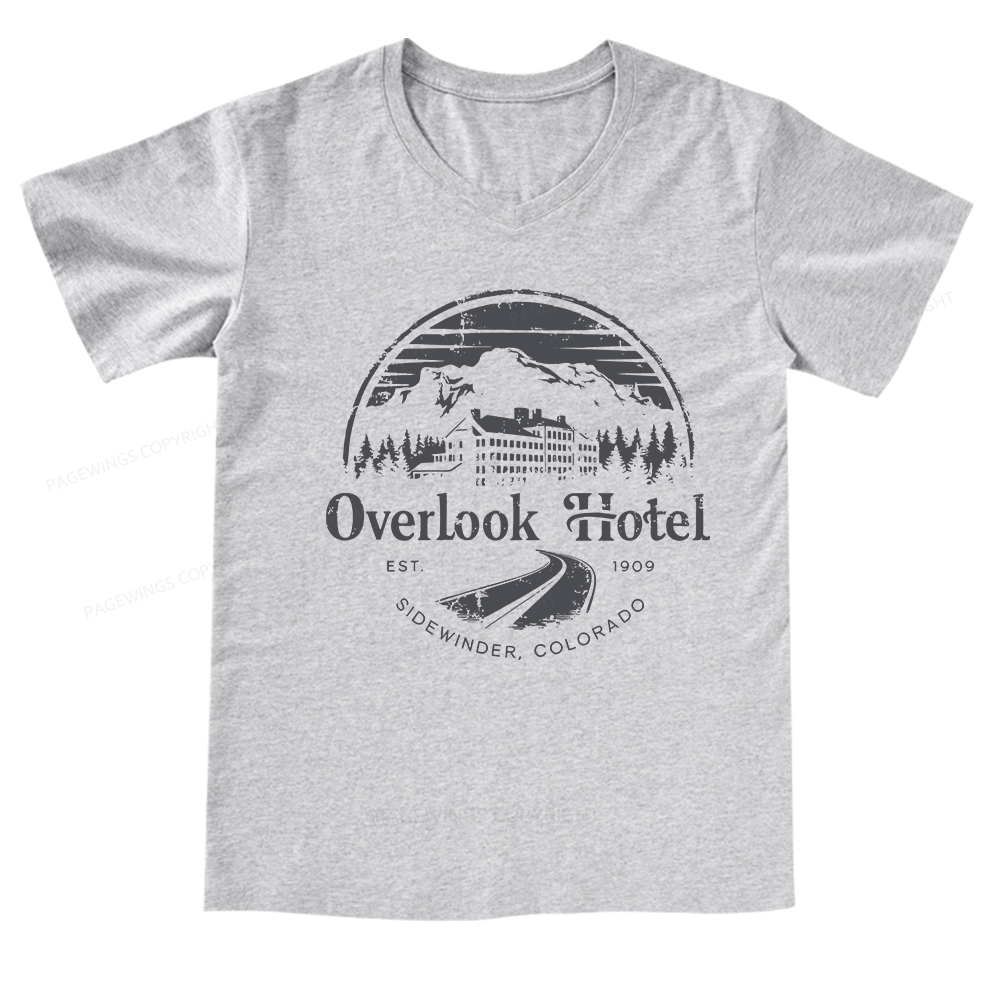 Pagewings Overlook Hotel V-neck T-shirt