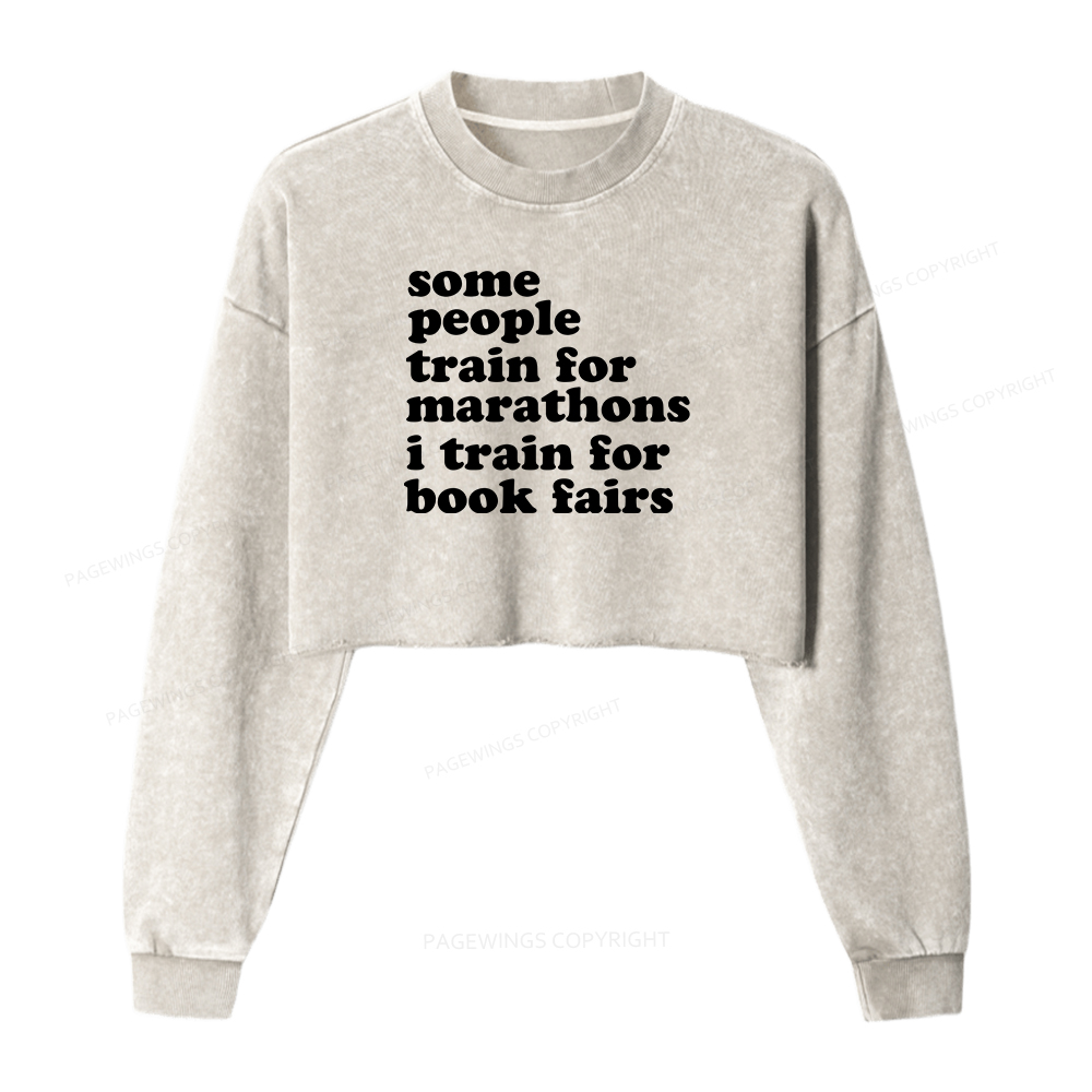 Pagewings School Librarian Washed Crop Sweatshirt