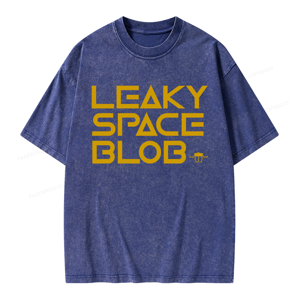 Pagewings Leaky Space Blob Unisex Washed T-shirt