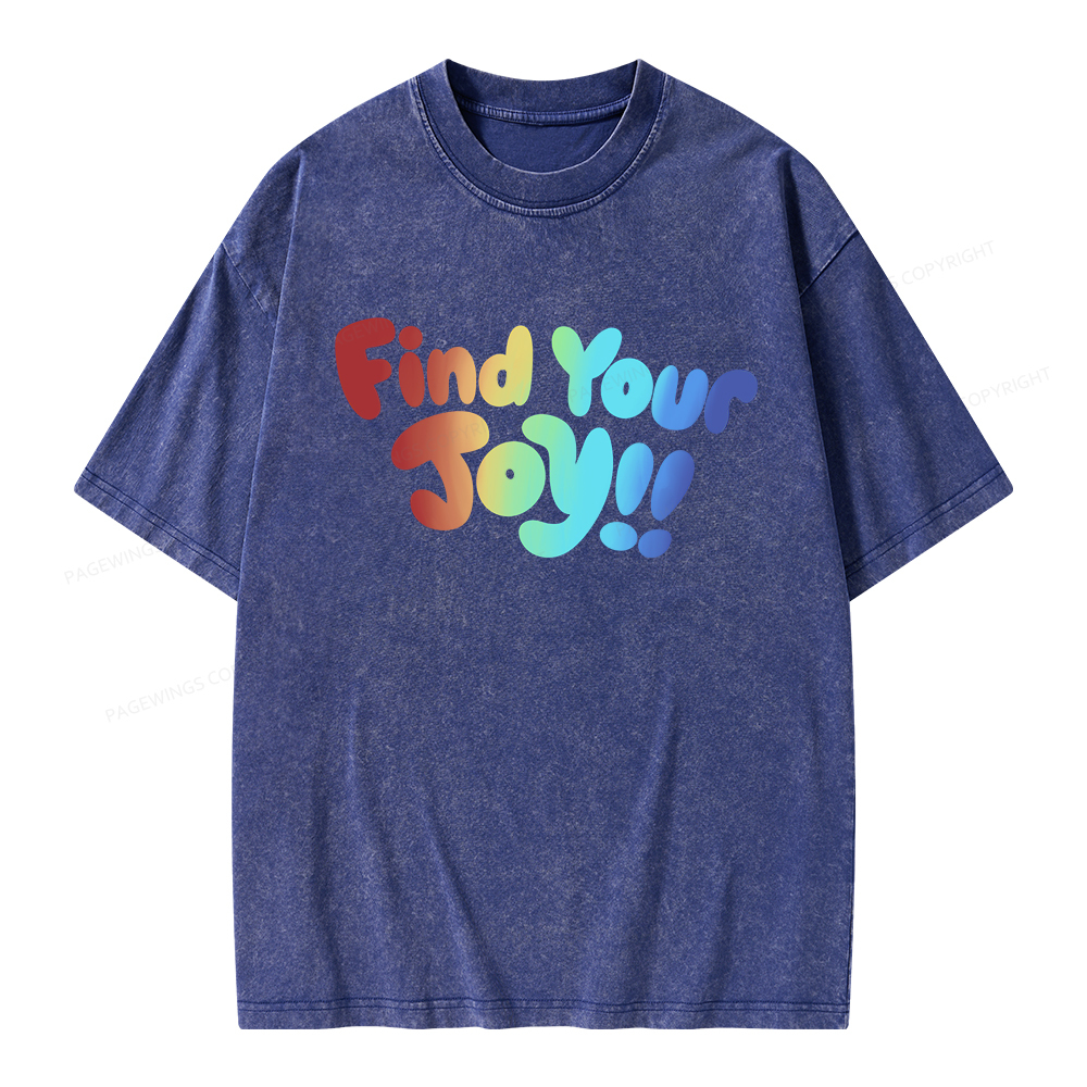 Pagewings Find Your Joy Unisex Washed T-shirt