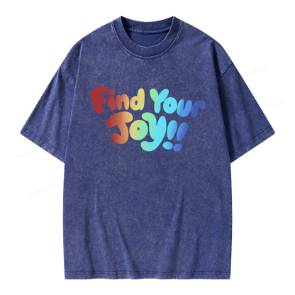 Pagewings Find Your Joy Unisex Washed T-shirt