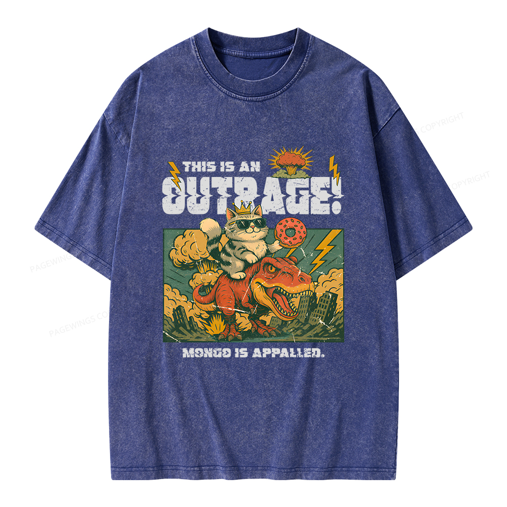 Pagewings This Is An Outrage Unisex Washed T-shirt