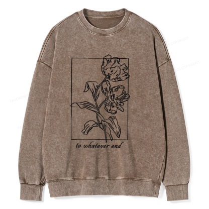 Pagewings To Whatever End t-shirt Unisex Washed Sweatshirt