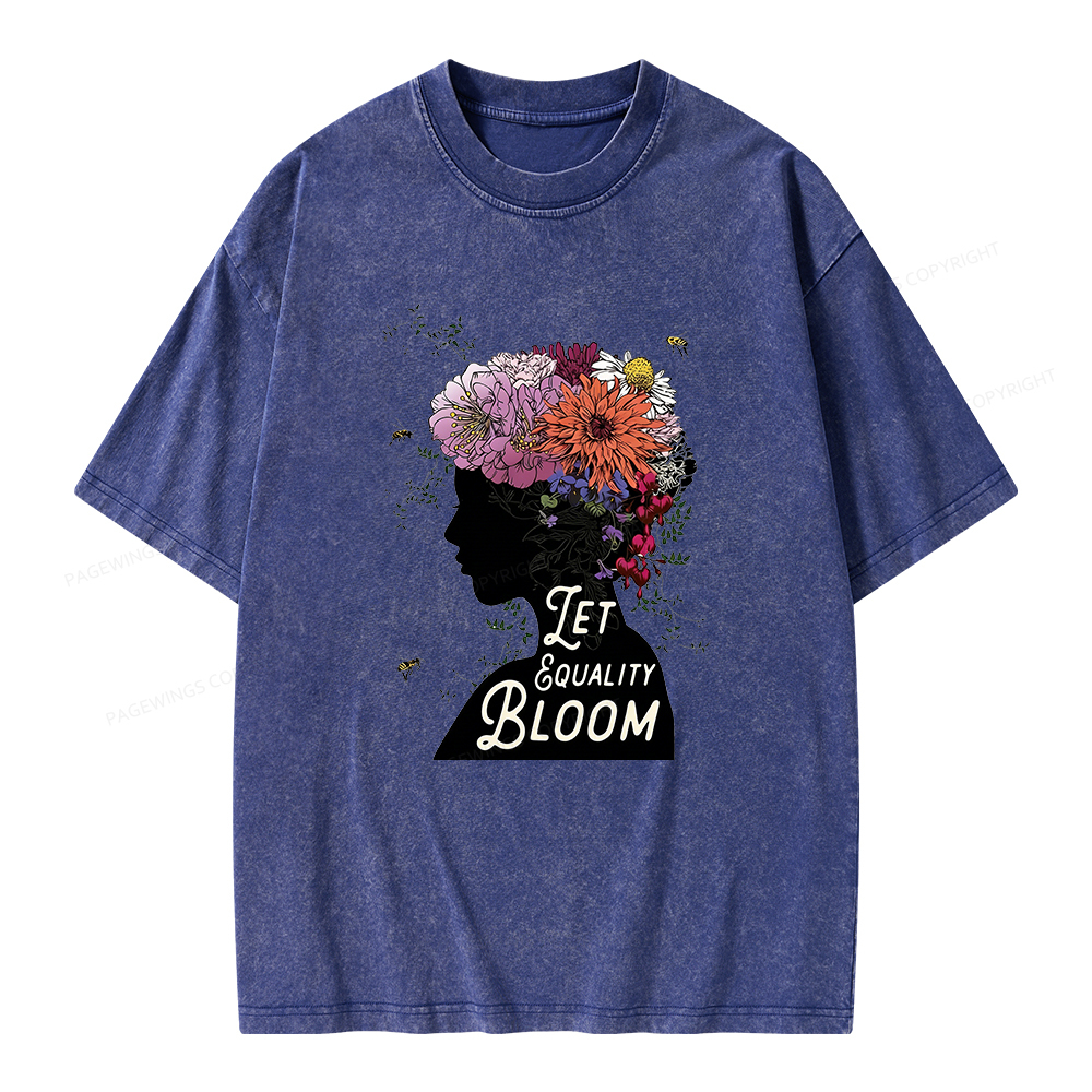 Pagewings Let Equality Bloom Unisex Washed T-shirt