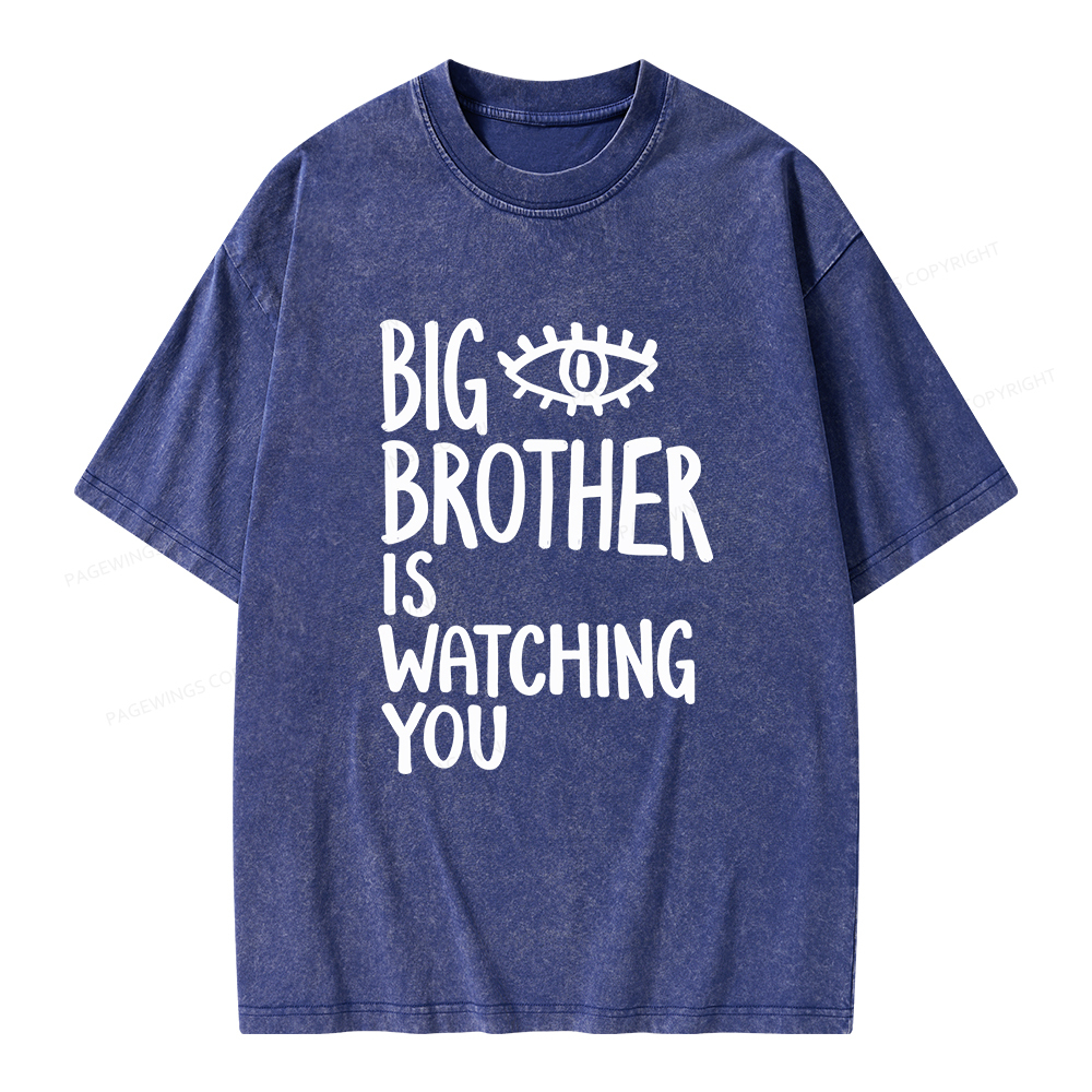 Pagewings Big Brother Is Watching You Unisex Washed T-shirt